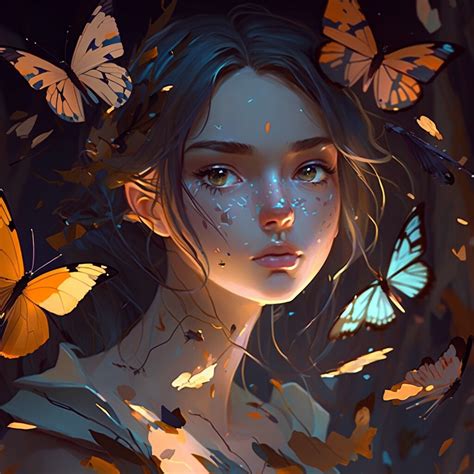 ArtStation - Butterfly Dreams: A Portrait of a Young Girl 10 | Artworks