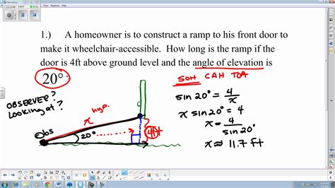 Angle Of Elevation And Depression Worksheet With Solutions - decalinspire