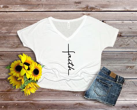 Faith V Neck Shirt Faith V Neck T Shirt Tee Christian | Etsy in 2020 | Faith shirt, V neck t ...