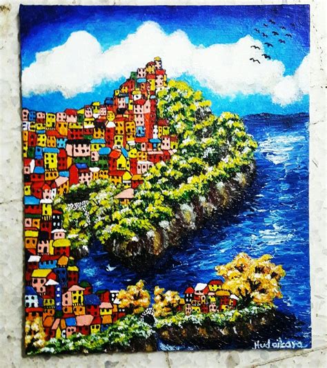 Colourfull village | Painting, Art, Village