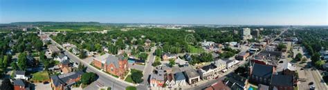 Aerial Panorama of Milton, Ontario, Canada Stock Photo - Image of ...