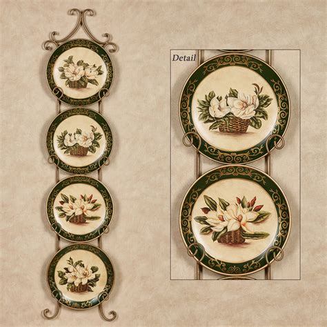 Magnolia Floral Decorative Plate Set