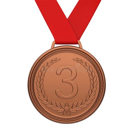 Third Place Bronze Medal Isolated Stock Illustration - Illustration of contest, isolated: 114537893