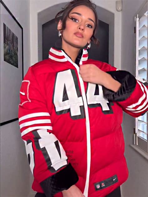 Kristin Juszczyk 49ers Puffer Jacket - Jackets Junction