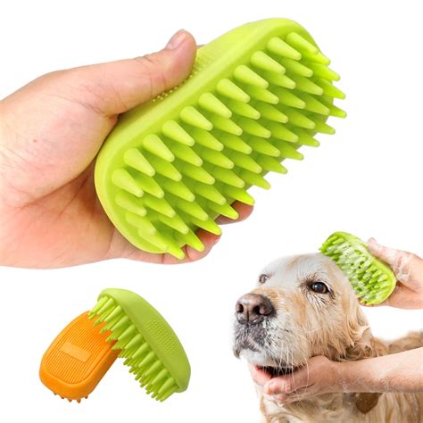 Silicon Pet Dog Brush and Comb Bathing Tool Massaging Glove Dog Brush ...