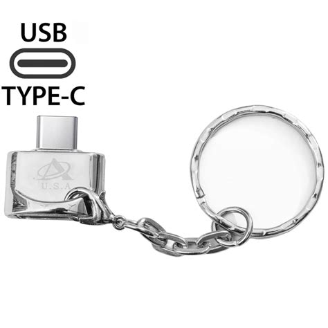 Usb to Type C Metal OTG Keychain