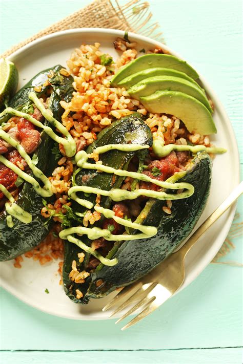 Vegan Stuffed Poblano Peppers | Minimalist Baker Recipes