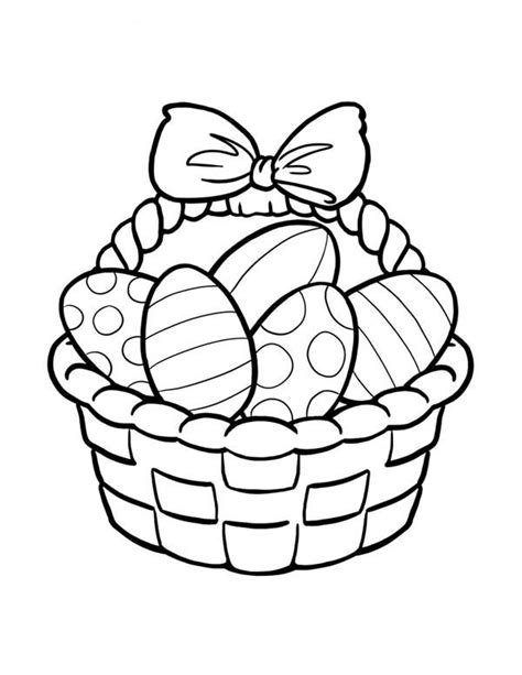 Easter Egg Basket Drawing at PaintingValley.com | Explore collection of ...