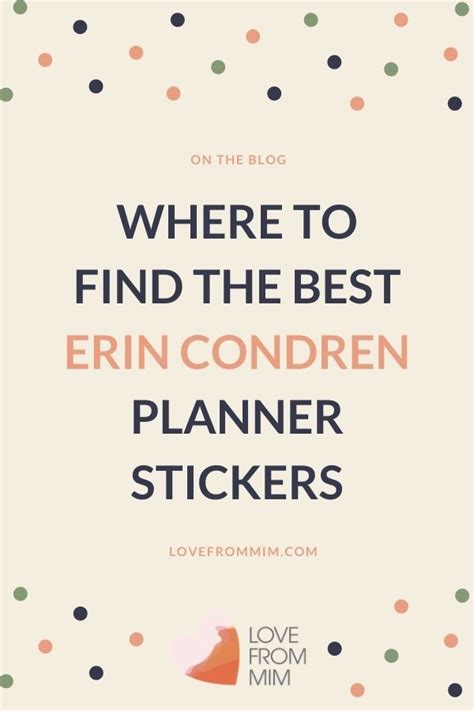 The Erin Condren Stickers Ultimate Guide!