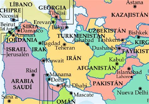 Mapa de Irán - datos interesantes e información sobre el país