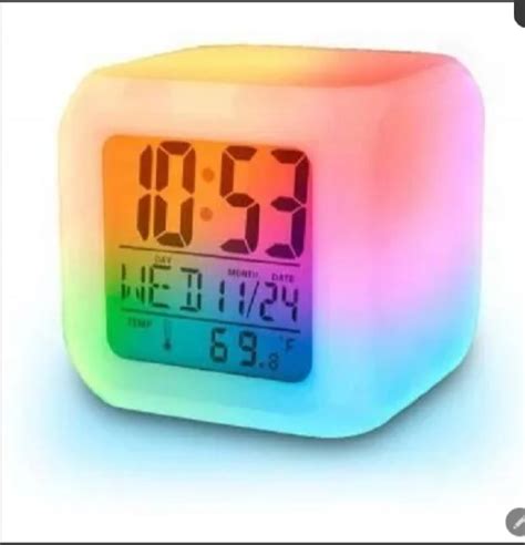 7 Clour Color Changing Digital Alarm Clock, Size: 3 Inch Square Size at Rs 110/piece in Mumbai