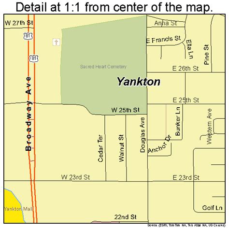 Yankton South Dakota Street Map 4673060