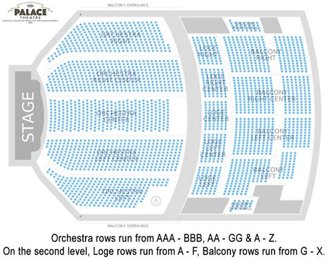 Seating Charts | Palace Theatre Albany