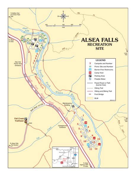 Alsea Falls Recreation Site map by Bureau of Land Management - Oregon ...