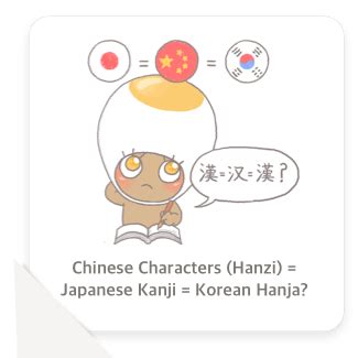 Chinese characters (hanzi) = Japanese kanji = Korean hanja? | by Chris Lee | Story of Eggbun ...