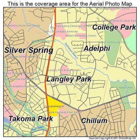 Aerial Photography Map of Langley Park, MD Maryland