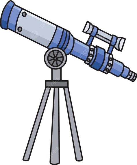 Space Telescope Cartoon Colored Clipart Optical Instrument Telescope ...