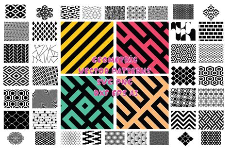 PATTERNS BUNDLE Svg Geometric Patterns Background Pattern - Etsy