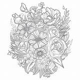 The Alluring World Of Adult Coloring Pages Flowers sketch template