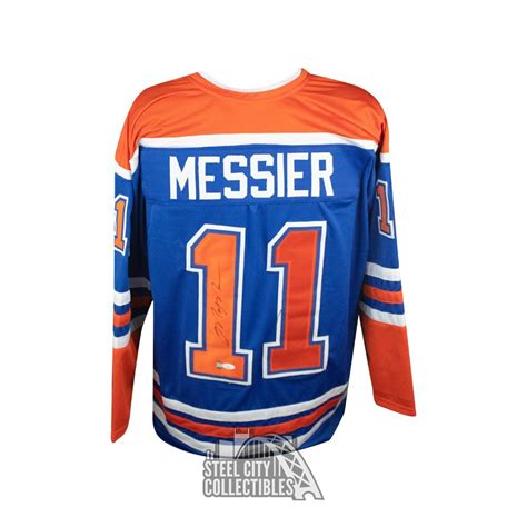 Mark Messier Autographed Edmonton Custom Hockey Jersey - JSA COA ...