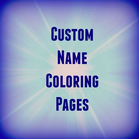 31 Printable Name Coloring Pages / Color Your Name / Custom