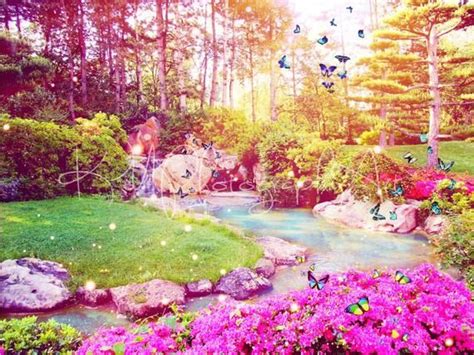 Enchanted Spring Garden Background, Instant Download - Etsy | Spring ...