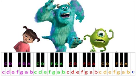 Monsters Inc Theme Song | Piano Letter Notes