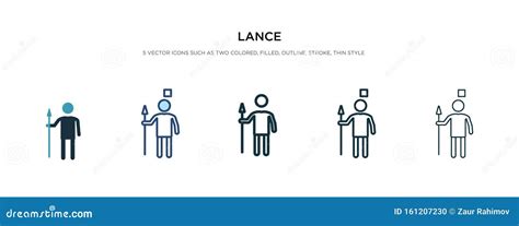 Lance Icon in Different Style Vector Illustration. Two Colored and ...