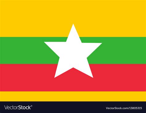 Myanmar flag for independence day and infographic Vector Image