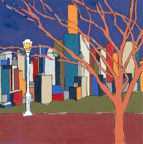 City Park 03: Original 6x6 Acrylic Painting on Paper Central Park New ...