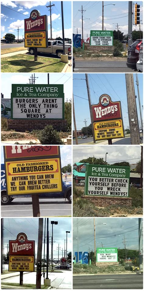 Wendy's vs. Pure Water | Funny Store Signs | Know Your Meme