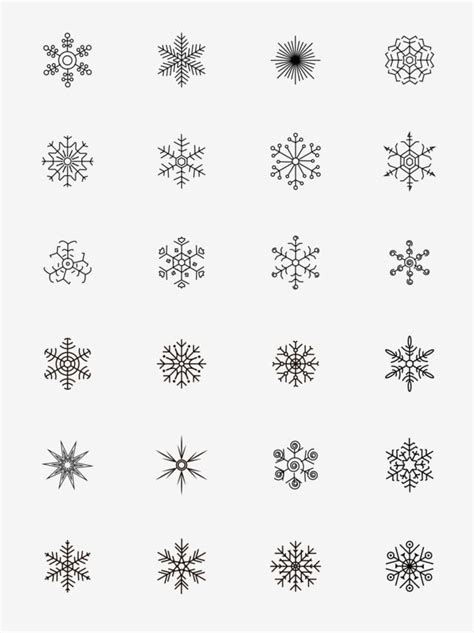 Minimalistic Modern Vector PNG Images, Snowflake Icon Pattern Shape ...