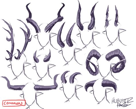 (o•ᴗ•o) • Common tiefling horns cheatsheet (part 2) | Concept art ...