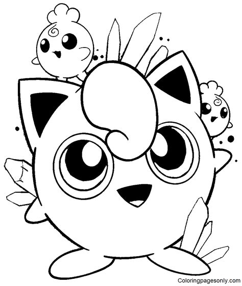 Jigglypuff Coloring Pages - Free Pokemon Coloring Pages Printables