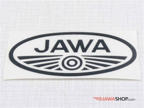 Sticker logo Jawa 100x50mm - black (Jawa) - JawaShop.com