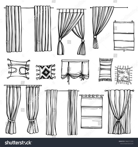 Window Drawing With Curtains