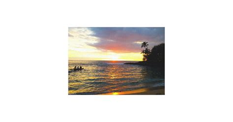 Sunset on the Beach Canvas Print | Zazzle