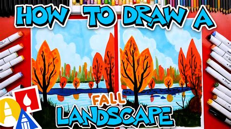 How To Draw A Fall/Autumn Landscape - Art For Kids Hub