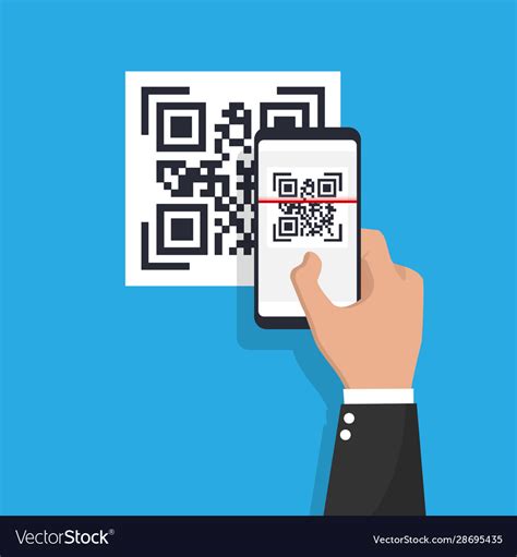 Scan qr code flat icon with phone barcode Vector Image