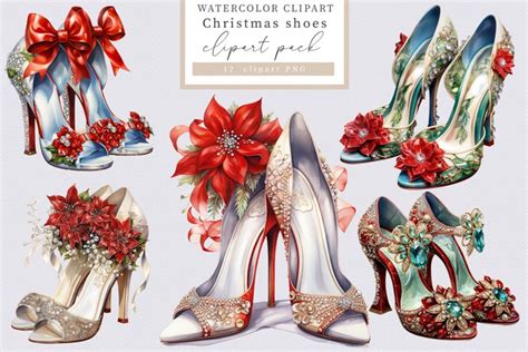 Christmas shoes clipart, Christmas clipart