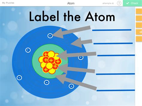 Label Parts of an Atom — Learning in Hand with Tony Vincent | Teaching chemistry, Chemistry ...