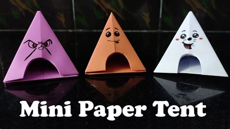 DIY MINI PAPER TENT | Paper Craft | Easy Origami Tent DIY | Paper Crafts Easy | Tent DIY - YouTube