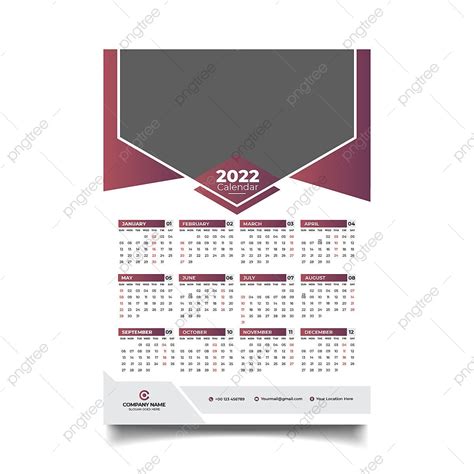 Annual Calendar 2022 Template Download on Pngtree