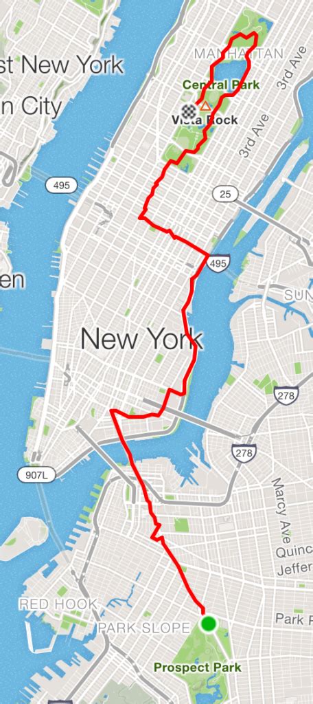 New York City Marathon Route Map 2019