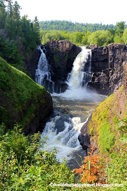 120 foot waterfall at Grand Portage State Park - Minnesota - United States & Canada border ...