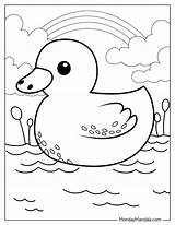 Yellow Duck Coloring Pages sketch template
