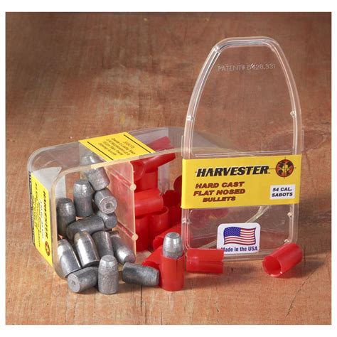 20 rounds Harvester® Hard Cast .54 Cal. Sabot .451 Flat Nose ...