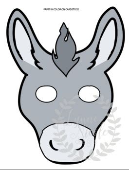 Farm Donkey mask template by Lynne Nicole Designs | TPT