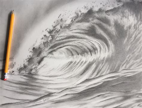 40+ Best Collections Pencil Drawing Ocean Waves in 2020 | Surf drawing, Wave drawing, Ocean drawing