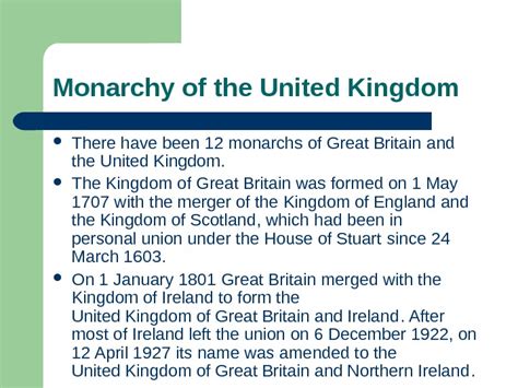 The British Monarchy Monarchy of the United